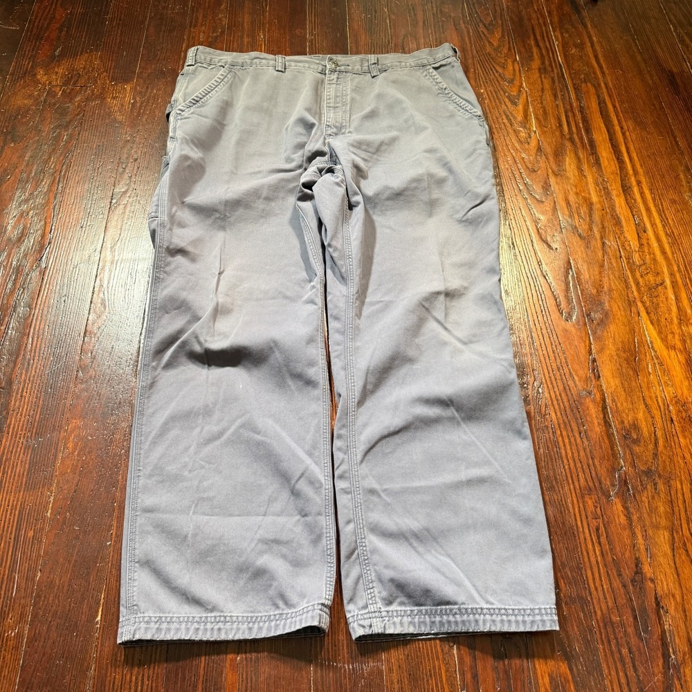 Duluth Trading Everyday Twill Pants Mens 42x32 Gray Relaxed Carpenter Workwear